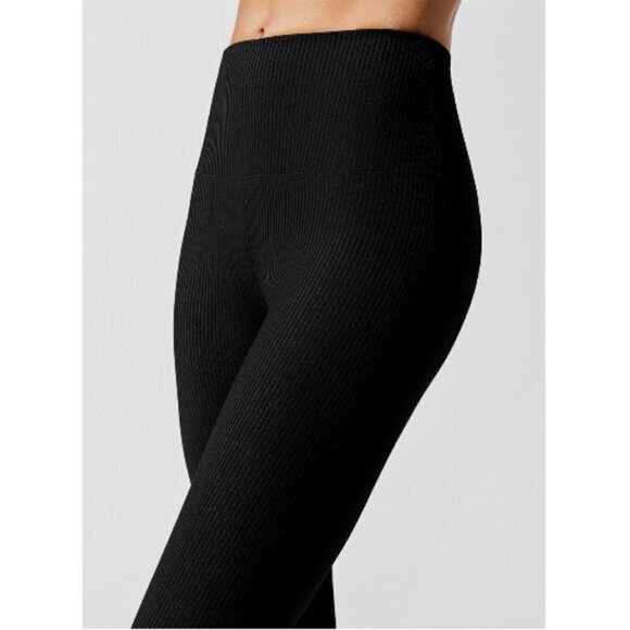 💕CARBON 38💕 Ribbed 7/8 Legging ~ Black - Picture 6 of 13